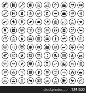 100 dialog icons set in simple style for any design vector illustration. 100 dialog icons set, simple style