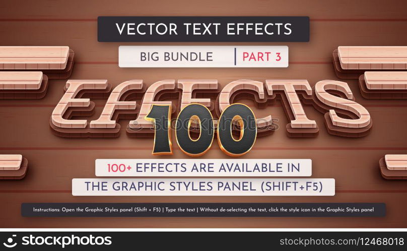 100 Editable Text Effects, Mega Bundle