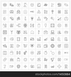 100 Editable Vector Line Icons and Modern Symbols of arrow, right, portrait, scythe, cutter Vector Illustration