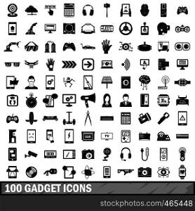 100 gadget icons set in simple style for any design vector illustration. 100 gadget icons set, simple style