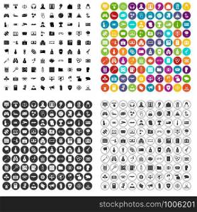 100 hacking icons set vector in 4 variant for any web design isolated on white. 100 hacking icons set vector variant
