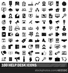 100 help desk icons set in simple style for any design vector illustration. 100 help desk icons set, simple style