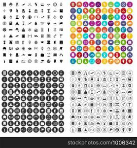 100 history icons set vector in 4 variant for any web design isolated on white. 100 history icons set vector variant