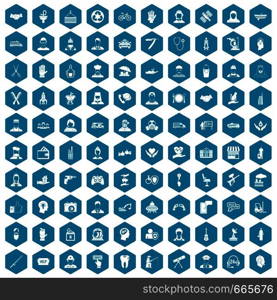 100 human resources icons set in sapphirine hexagon isolated vector illustration. 100 human resources icons sapphirine violet