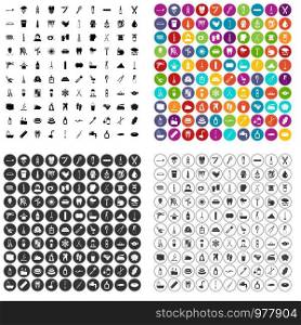 100 hygiene icons set vector in 4 variant for any web design isolated on white. 100 hygiene icons set vector variant