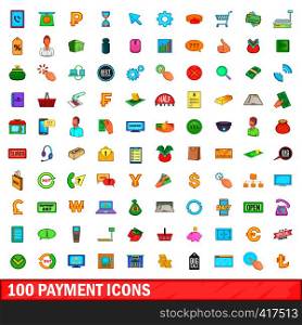 100 icons set in cartoon style for any design vector illustration. 100 icons set, cartoon style