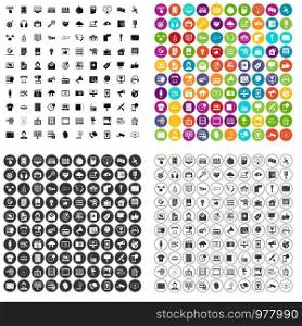 100 information technology icons set vector in 4 variant for any web design isolated on white. 100 information technology icons set vector variant
