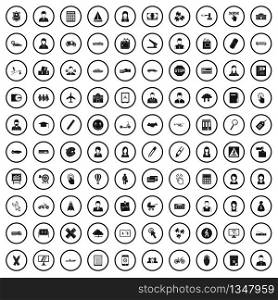 100 initiation icons set in simple style for any design vector illustration. 100 initiation icons set, simple style