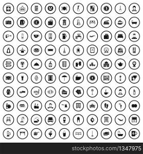 100 inn icons set in simple style for any design vector illustration. 100 inn icons set, simple style