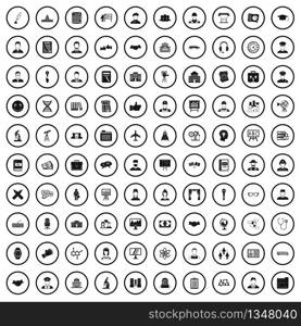 100 intelligent icons set in simple style for any design vector illustration. 100 intelligent icons set, simple style