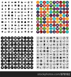 100 IT business icons set vector in 4 variant for any web design isolated on white. 100 IT business icons set vector variant