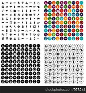 100 journey icons set vector in 4 variant for any web design isolated on white. 100 journey icons set vector variant