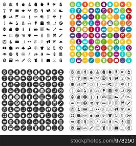 100 kettlebell icons set vector in 4 variant for any web design isolated on white. 100 kettlebell icons set vector variant