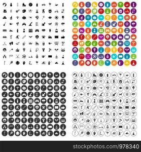 100 kids activity icons set vector in 4 variant for any web design isolated on white. 100 kids activity icons set vector variant