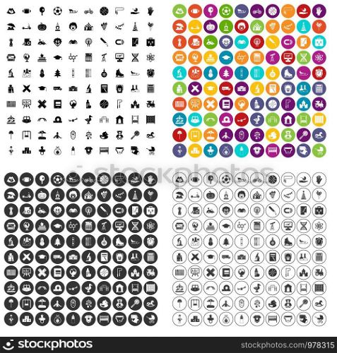 100 kids icons set vector in 4 variant for any web design isolated on white. 100 kids icons set vector variant