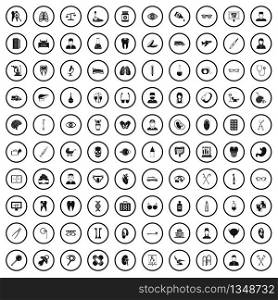 100 medical checkup icons set in simple style for any design vector illustration. 100 medical checkup icons set, simple style