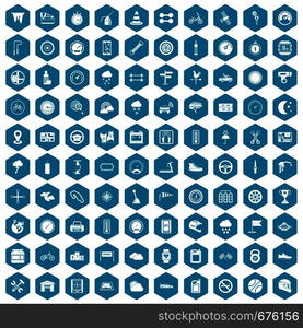 100 motorsport icons set in sapphirine hexagon isolated vector illustration. 100 motorsport icons sapphirine violet