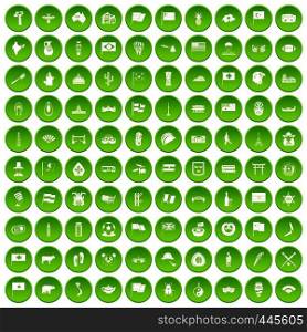 100 national flag icons set green circle isolated on white background vector illustration. 100 national flag icons set green circle