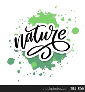 100 natural green lettering sticker with brushpen calligraphy. Eco friendly concept for stickers, banners, cards, advertisement. Vector ecology nature. 100 natural green lettering sticker with brushpen calligraphy. Eco friendly concept for stickers, banners, cards, advertisement. Vector ecology nature design.