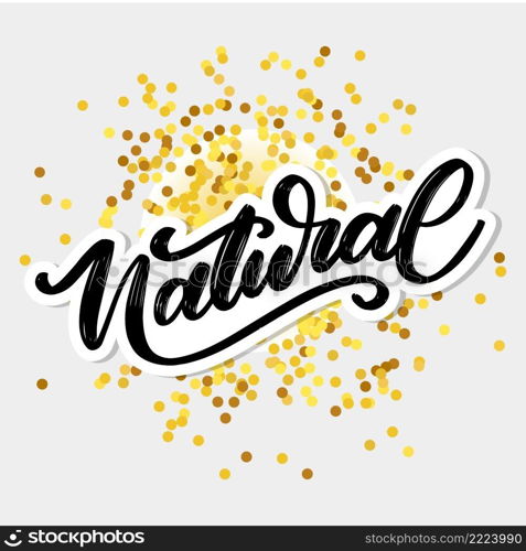 100 Natural Vector Lettering St&brush. 100 Natural Vector Lettering St&Illustration slogan calligraphy