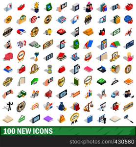 100 new icons set in isometric 3d style for any design vector illustration. 100 new icons set, isometric 3d style