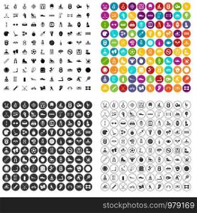 100 physical training icons set vector in 4 variant for any web design isolated on white. 100 physical training icons set vector variant