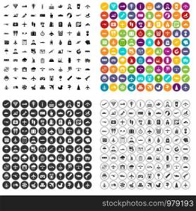 100 plane icons set vector in 4 variant for any web design isolated on white. 100 plane icons set vector variant