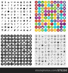 100 portable icons set vector in 4 variant for any web design isolated on white. 100 portable icons set vector variant