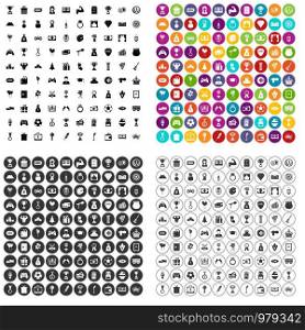 100 premium icons set vector in 4 variant for any web design isolated on white. 100 premium icons set vector variant
