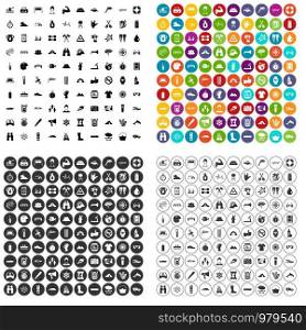 100 rafting icons set vector in 4 variant for any web design isolated on white. 100 rafting icons set vector variant