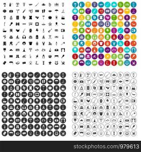 100 recreation icons set vector in 4 variant for any web design isolated on white. 100 recreation icons set vector variant
