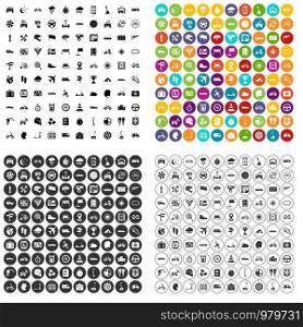 100 ride icons set vector in 4 variant for any web design isolated on white. 100 ride icons set vector variant