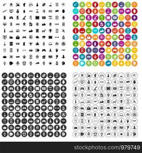 100 robot icons set vector in 4 variant for any web design isolated on white. 100 robot icons set vector variant