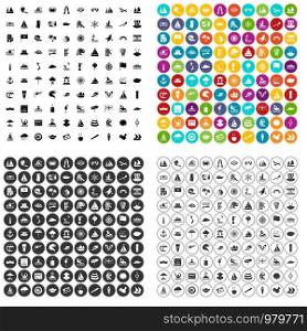 100 sailing vessel icons set vector in 4 variant for any web design isolated on white. 100 sailing vessel icons set vector variant
