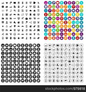 100 satellite connection icons set vector in 4 variant for any web design isolated on white. 100 satellite connection icons set vector variant