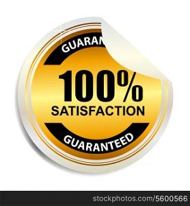 100% satisfaction label stickers vector illustration