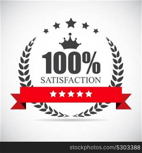 100 % Satisfaction Label Vector Illustration Eps10. 100 % Satisfaction Label Vector Illustration
