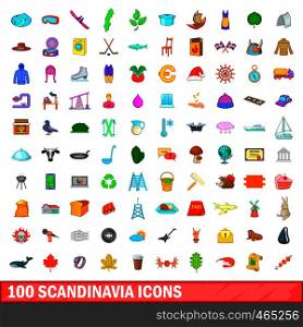100 scandinavia icons set in cartoon style for any design vector illustration. 100 scandinavia icons set, cartoon style