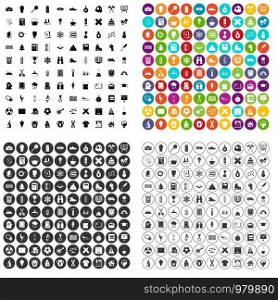 100 school years icons set vector in 4 variant for any web design isolated on white. 100 school years icons set vector variant