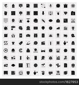 100 Solid Business Icons for web and Print Material