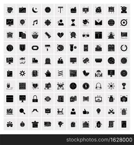 100 Solid Business Icons for web and Print Material