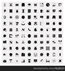 100 Solid Business Icons for web and Print Material