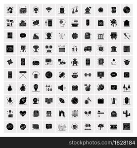 100 Solid Business Icons for web and Print Material