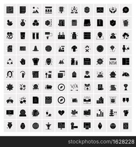 100 Solid Business Icons for web and Print Material