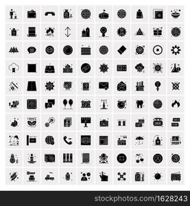 100 Solid Business Icons for web and Print Material