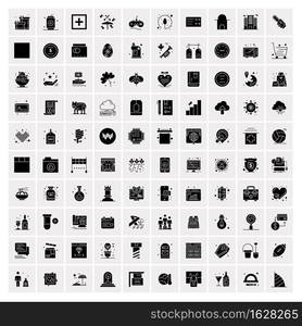 100 Solid Business Icons for web and Print Material