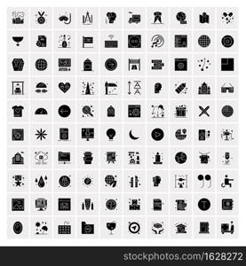 100 Solid Business Icons for web and Print Material