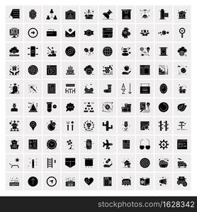 100 Solid Business Icons for web and Print Material