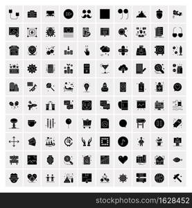 100 Solid Business Icons for web and Print Material