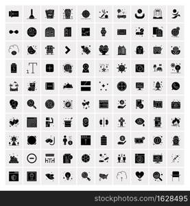 100 Solid Business Icons for web and Print Material